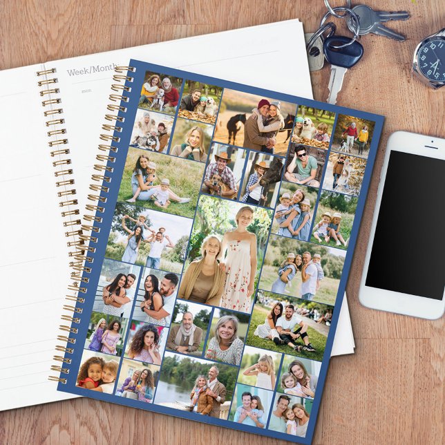 Big Family Photo Collage 31 Picture Blue Planner (Creator Uploaded)