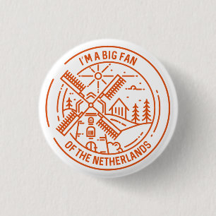 Big Fan Netherlands 1 Inch Round Button