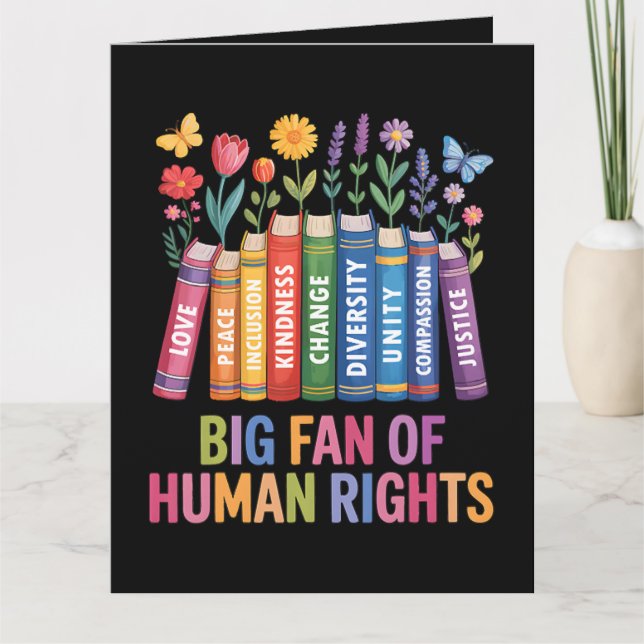 Big Fan Of Human Rights  Card (Front)