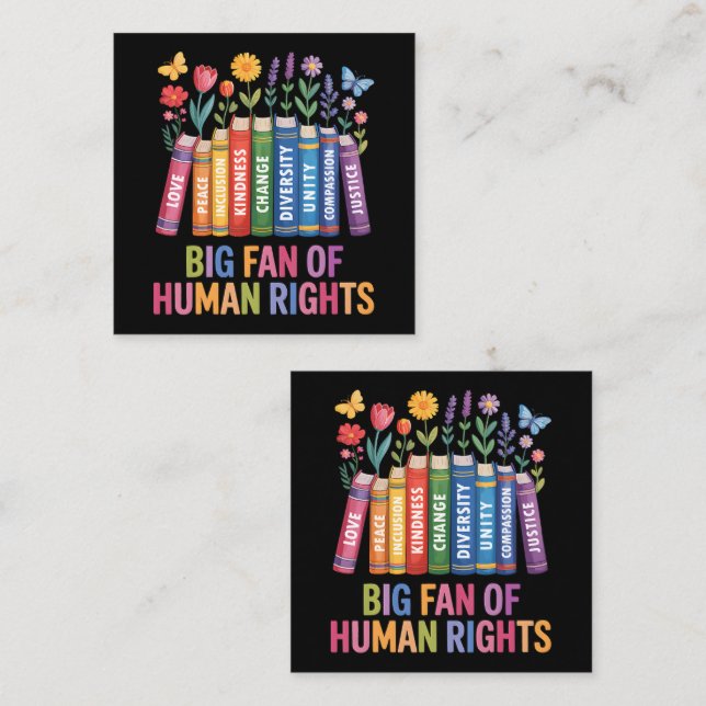 Big Fan Of Human Rights  Card (Front/Back)