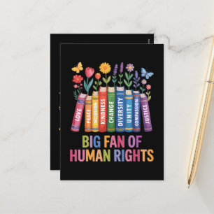 Big Fan Of Human Rights Holiday Postcard