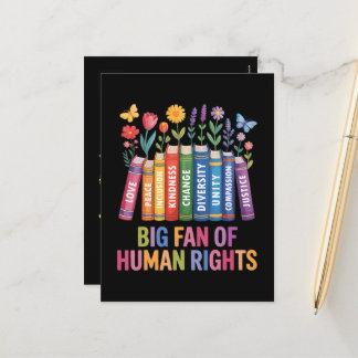 Big Fan Of Human Rights  Holiday Postcard