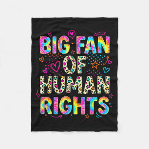 Big fan of human rights retro protest equality tie fleece blanket