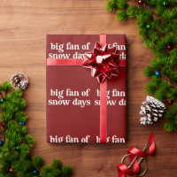Big Fan of Snow Days Funny Winter Break Teachers 