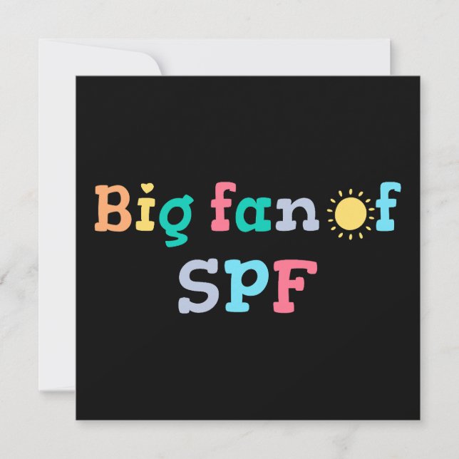 Big fan of SPF Invitation (Front)