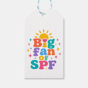 Big Fan of SPF Summer Sun Protection Gift Tags