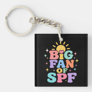 Big Fan of SPF Summer Sun Protection Keychain