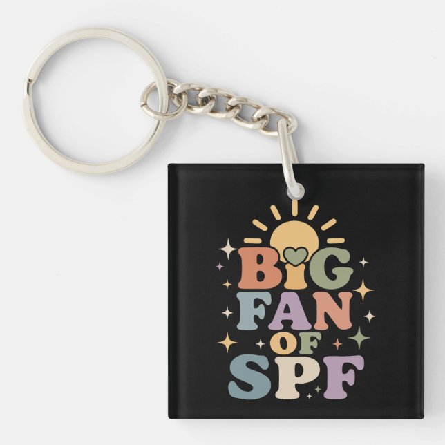 Big Fan of SPF Summer Sun Protection Keychain (Front)