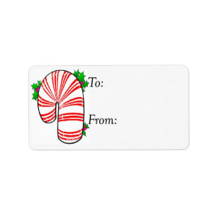Big Fat Candy Cane Gift Tag