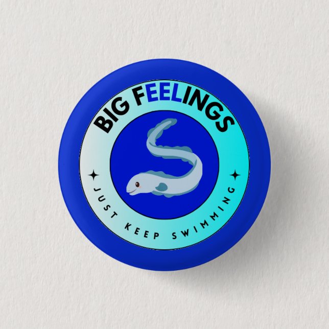 big fEELings digital 1 Inch Round Button (Front)