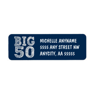 BIG Fiftieth Birthday in Navy Blue