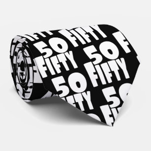Big Fifty in Large Lettering BIG 50 Tie