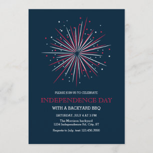 Big Fireworks 4th of July Invitation