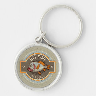Big Fish Bar And Grill Poster Keychain
