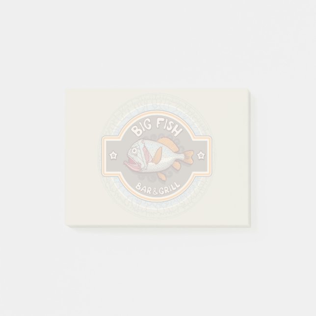 Big Fish Bar And Grill Poster Post-it Notes (Front)