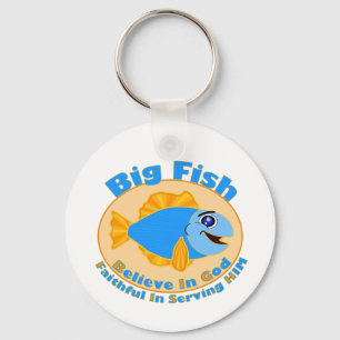Big Fish Believe in God Keychain