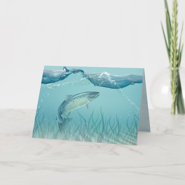big fish in ocean card (Front)