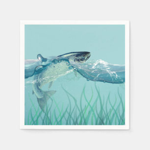 Big Fish in Water Birthday  Napkin