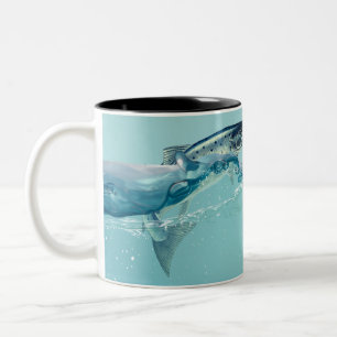 Big Fish in Water Two-Tone Coffee Mug