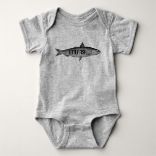 Big Fish Little Fish Father Son Daddy Gifts Baby Bodysuit