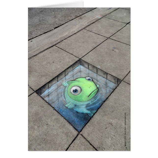 big fish, small sidewalk card (Front)