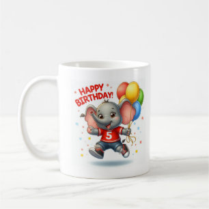 Big Five Celebration: Elephant with Balloons Toddl Coffee Mug