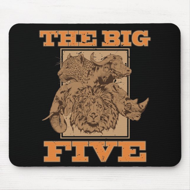 Big five of Africa Mouse Pad (Front)