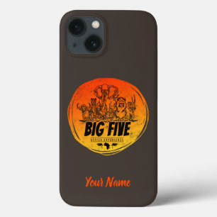 Big Five of Africa Safari Vintage Elephant, Lion iPhone 13 Case
