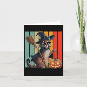 Big Floppa Meme Caracal Cat Halloween  Card