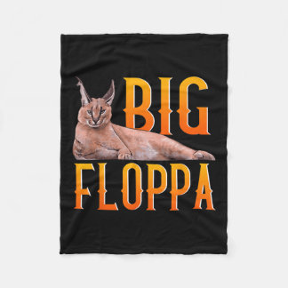 Big Floppa Meme Cute Caracal Cat  Fleece Blanket