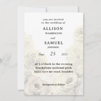 Big Flower faire-part de mariage 2025
