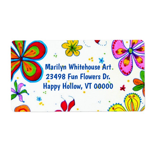 Big Flowers Art Custom Text (Front)