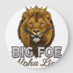 BIG FOE Alpha Lion King of the Wild Large Clock