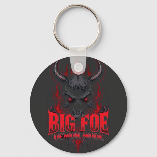 BIG FOE MEMONMODA – Red Devil Face Bold Men’s T-Sh Keychain (Front)