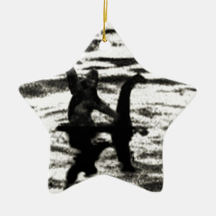 Big Foot and Bessie The lake monster sighting Ceramic Ornament