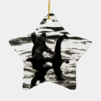 Big Foot and Bessie The lake monster sighting Ceramic Ornament
