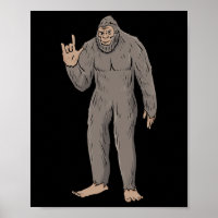Big Foot Asl Hand Gesture Deaf Hearing Loss Awaren