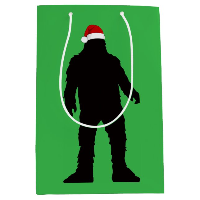 BIG FOOT CHRISTMAS FUNNY  MEDIUM GIFT BAG (Front)