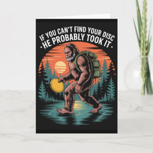 Big Foot Disc Golf Sasquatch Men Women Kids Card