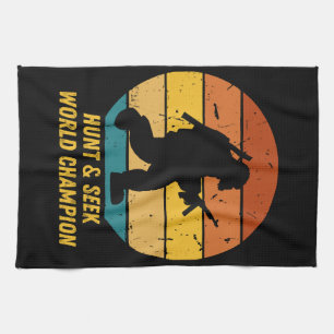 Big Foot Don't Want To Hide And Seek Anymore Now H Kitchen Towel