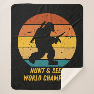 Big Foot Don't Want To Hide And Seek Anymore Now H Sherpa Blanket