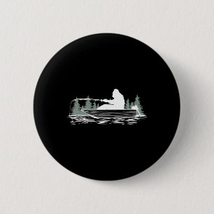 Big Foot Fishing Fishy Fishing Lover Fisherman Ret 2 Inch Round Button