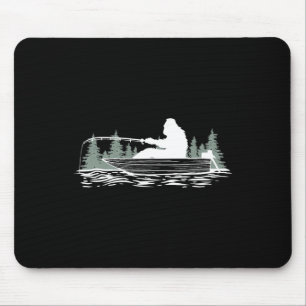 Big Foot Fishing Fishy Fishing Lover Fisherman Ret Mouse Pad