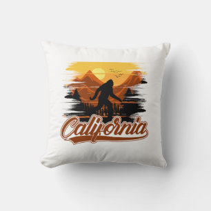 Big Foot in California Throw Pillow
