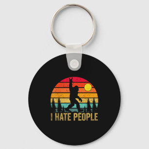 Big Foot Sasquatch I Hate People Funny Bigfoot Vin Keychain