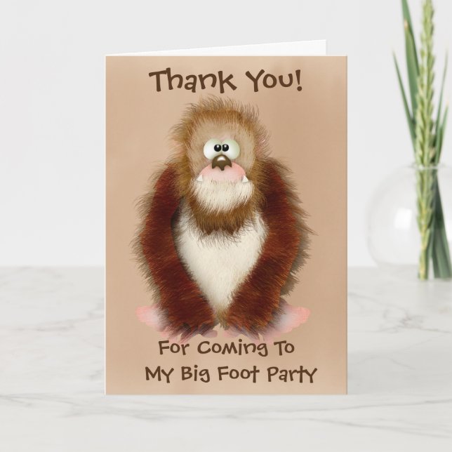 Big Foot/ sasquatsh Thank You Note Card (Front)
