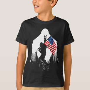 Big Foot Shirt Bigfoot American Flag Patriotic