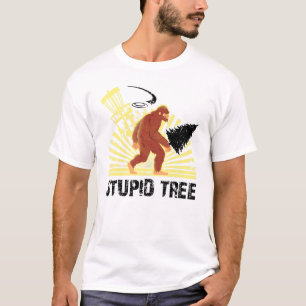 Big Foot Stupid Tree Disk Golf Cool Design For Men T-Shirt