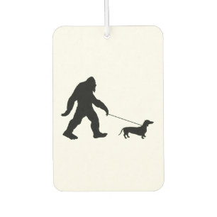 Big Foot Walking His Dog Air Freshener