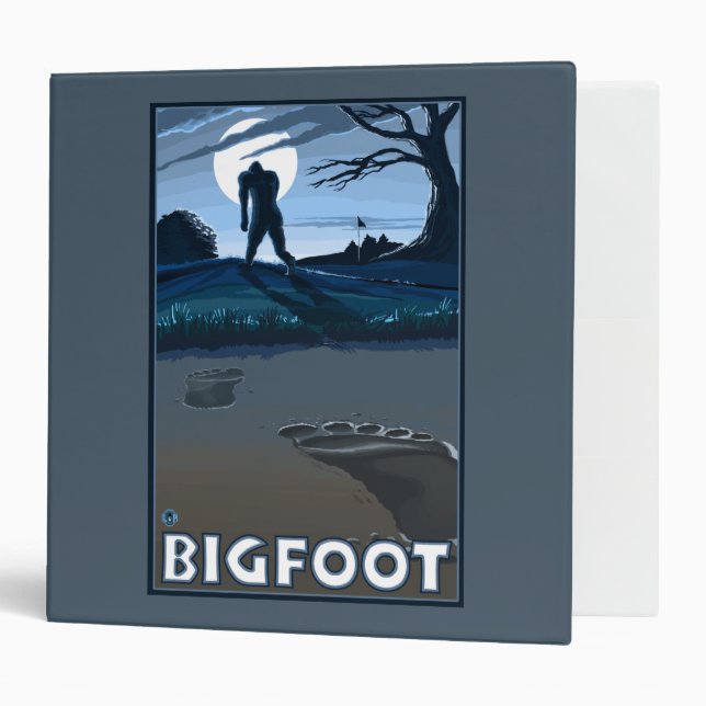 Big Foot walking through Golf Course Binder (Front/Inside)